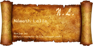 Németh Lelle névjegykártya