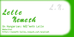 lelle nemeth business card